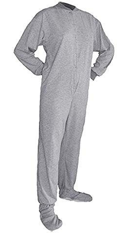 Big Feet Pjs Gray Knit Footed Pajamas for Men and Women