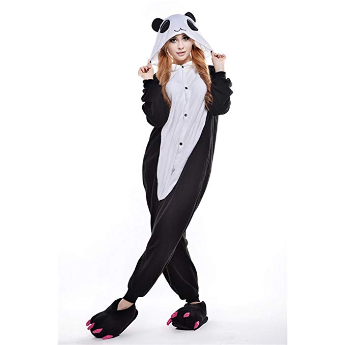 Amurleopard Unisex Onesie One-Piece Animal Pajamas Halloween Costume Cosplay