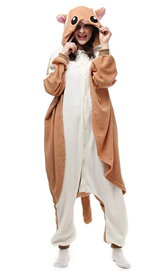 Angelstormy Adult Onesie Anime Pajamas Costume Halloween Cosplay Flying Squirrel