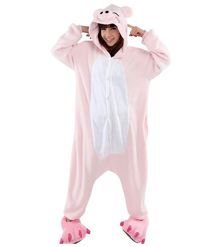 iNewbetter Halloween Costumes Sleepsuit Costume Cosplay Kigurumi Onesie Pajamas Pig
