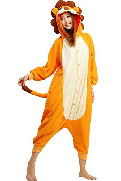 WOTOGOLD Animal Cosplay Costume Lion Unisex Adult Pajamas