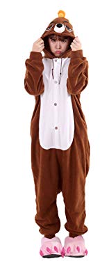 iPerry Adult Onesies Pajamas Halloween Animal Cosplay Costume Sleepwear Mole