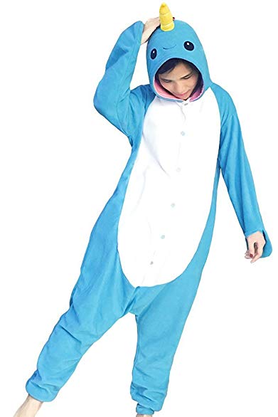 Dona-Brayman Animal Cosplay Costume Narwhal Pajamas Adult Kids