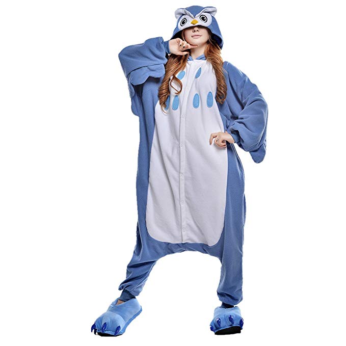 NEWCOSPLAY Adult Unisex Owl Onesie Pajamas Costume