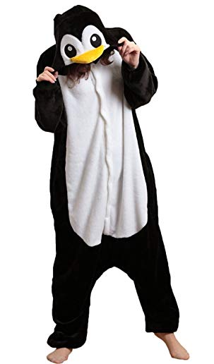 Lath.pin Unisex Costume Animal Cosplay Penguin Onesie Adult Pajamas Anime Cartoon Sleepwear