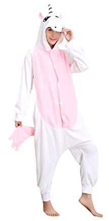 Japsom Pink Unicorn Polar Fleece Music Carnival Party Fancy Dress Costume