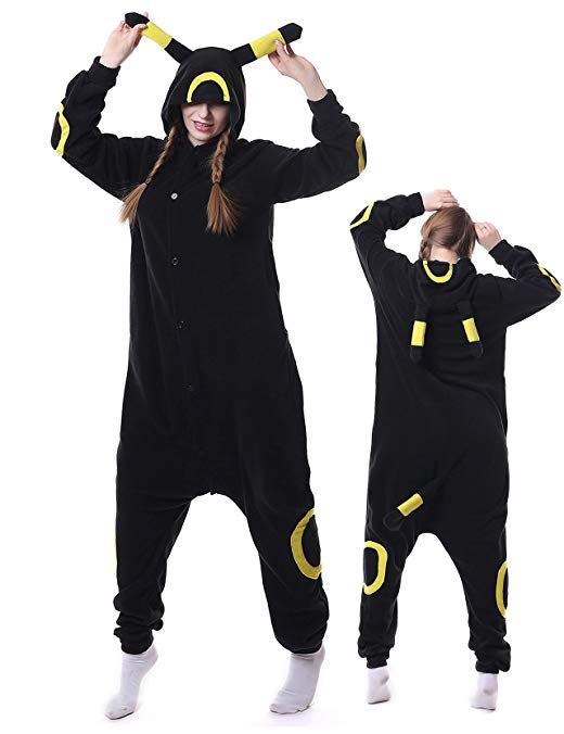 Umbreon Onesies Adult Pajamas Unisex Kigurumi Animal Cosplay Costume Size L