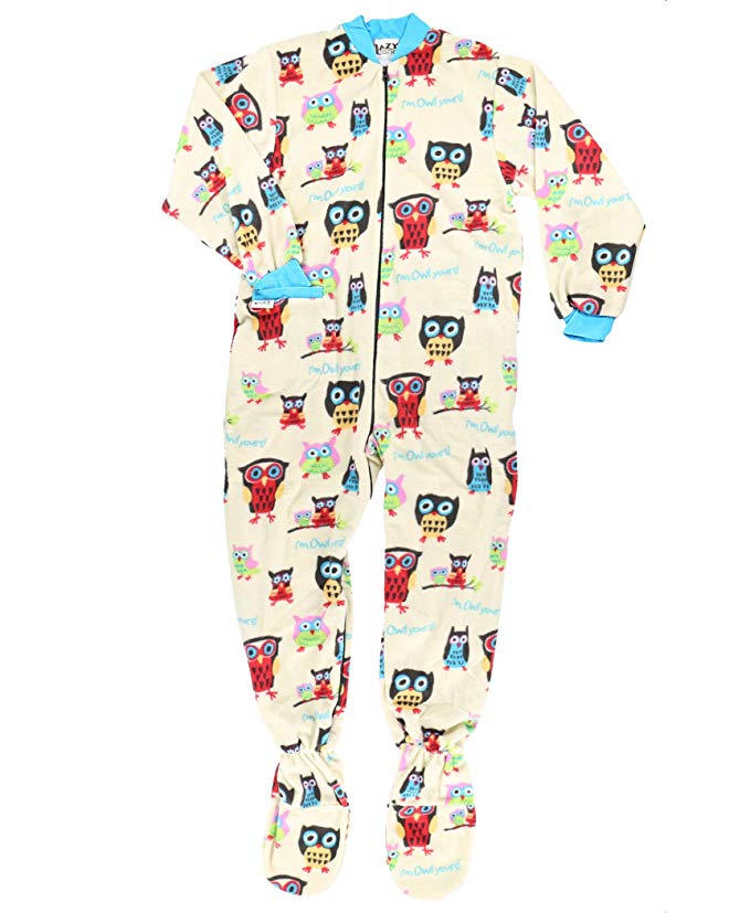 Pattern Moose Adult Footeez Onsie by LazyOne | Adult Soft Footie Pajamas for Men and Women