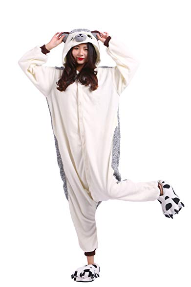 YUWELL Animal Cosplay Costume Unisex Adult Pajamas Sleepwear Hedgehog