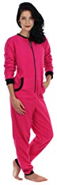 Sleepyheads Women's Sleepwear Fleece Non Footed Color Onesie Pajamas Jumpsuit