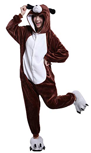Joygown Unisex Adult Pajamas One Piece Sleepwear Halloween Christmas Party Cosplay Animal Costume