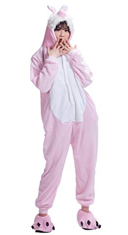 Pink Easter Bunny Rabbit Kigurumi Pajamas Anime Costume