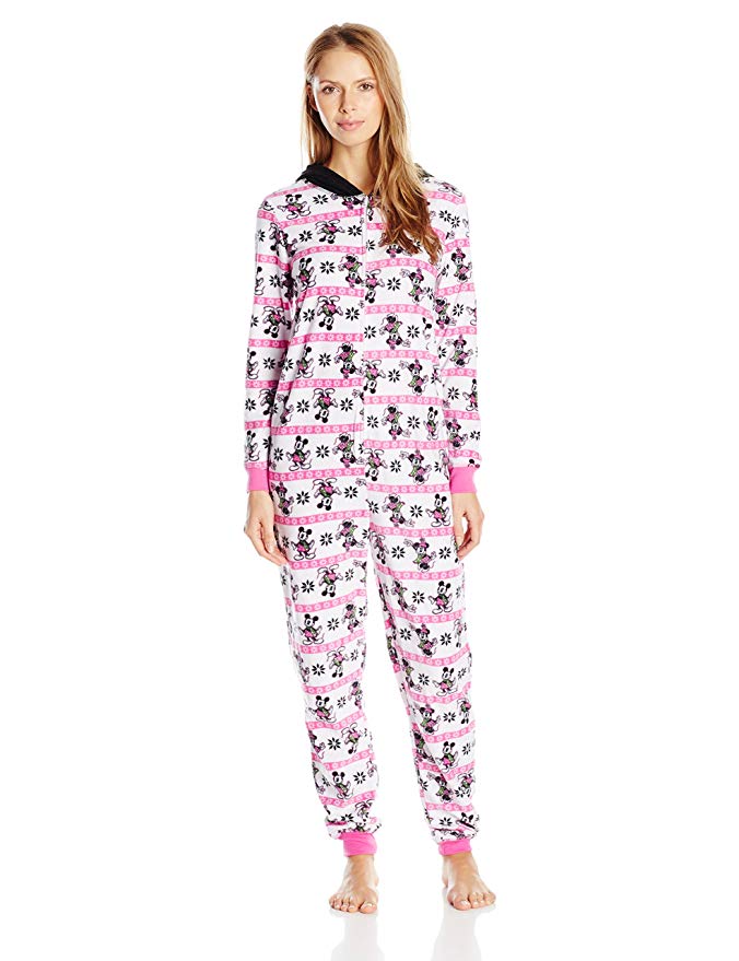 Disney Women's Ladies One-Piece Mickey Pajama Bodysuit