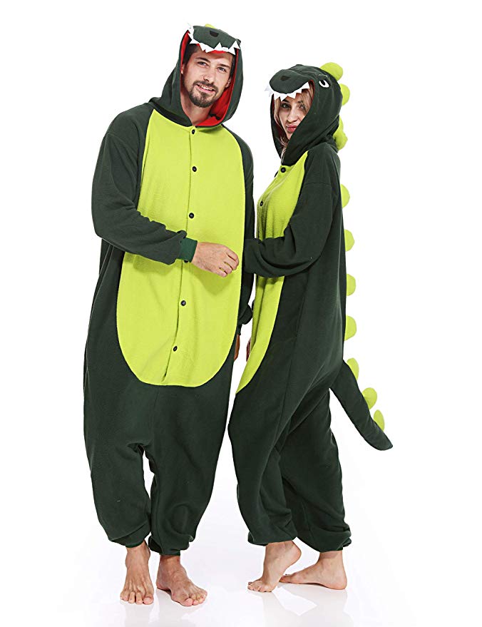 Dinosaur Onesie Animal Pajamas Unisex Kigurumi Halloween Xmas Costume Women Kids