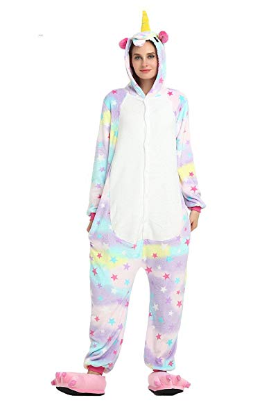 Magical Adult Unicorn Onesie Pajamas for Christmas Costume and Sleepwear