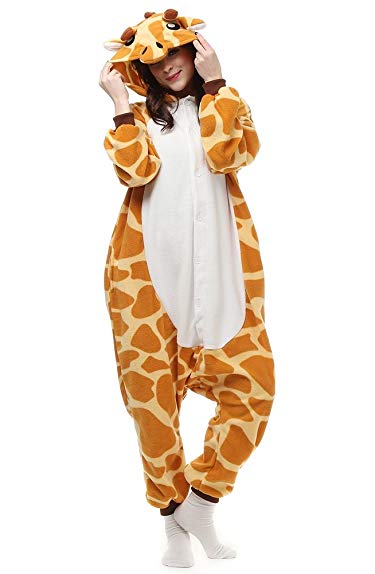 OLadydress Cute Giraffe Costumes Pyjamas, Teens Boys Girls Cosplay One-piece Pajamas