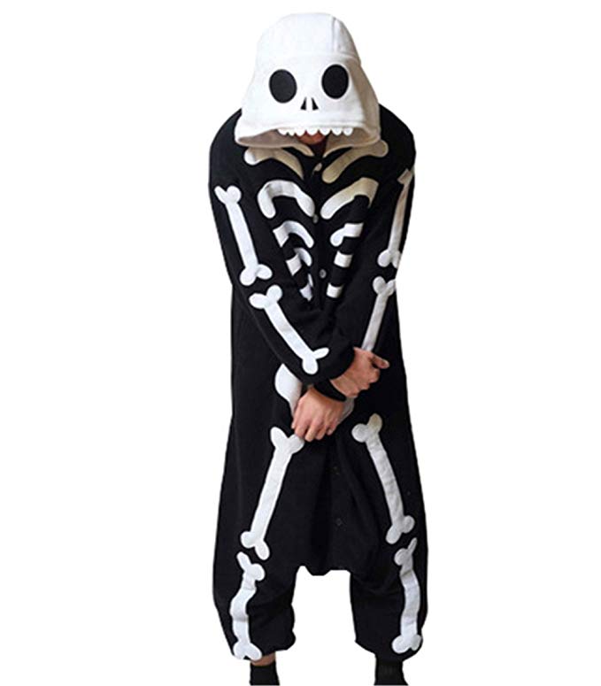 Skull Sleepsuit Halloween Costume Cosplay Lounge Wear Kigurumi Onesie Pajamas