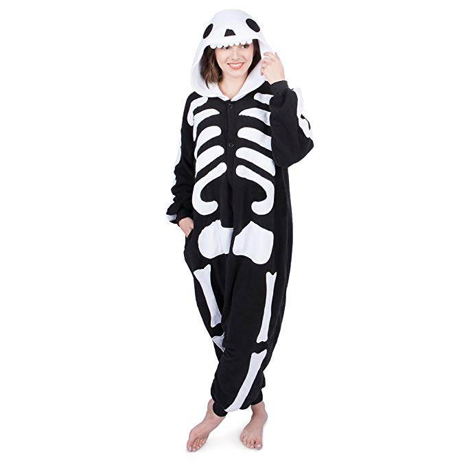 Emolly Fashion Adult Skeleton Animal Onesie Costume Pajamas for Adults and Teens