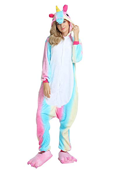 Ellystar Adult Unisex Pyjamas Halloween Costume Animal Onesie Cosplay Sleepwear