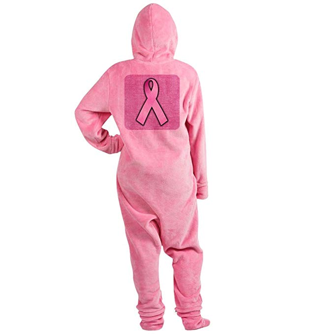 Royal Lion Adult Footed Pajamas Breast Cancer Pink Ribbon