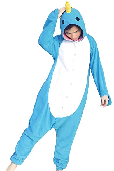 dressfan Animal Cosplay Costume Narwhal Pajamas Adult