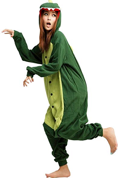Unisex Adult Pajamas Plush Cosplay Dinosaur Animal Costume