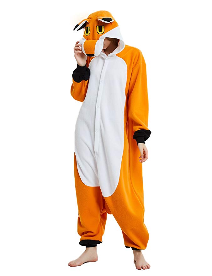 Ifboxs Adult Animal Onesie Pajamas Mister Fox Cosplay Costume