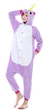 Unicorn Onesies Pajamas Adult Animal Kigurumi Cosplay Costume Sleepwear
