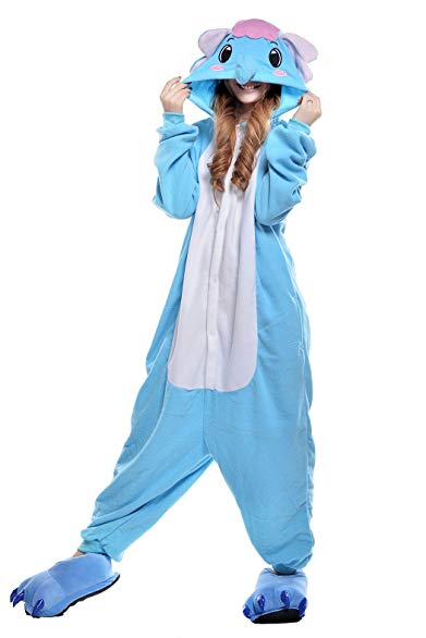 NEWCOSPLAY Elephant Costume Adult Unisex Onesie Christmas Pajamas Animal Costume