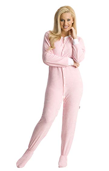 ABDL Supply Pink Terry Cloth Adult Footed Onesie Pajamas